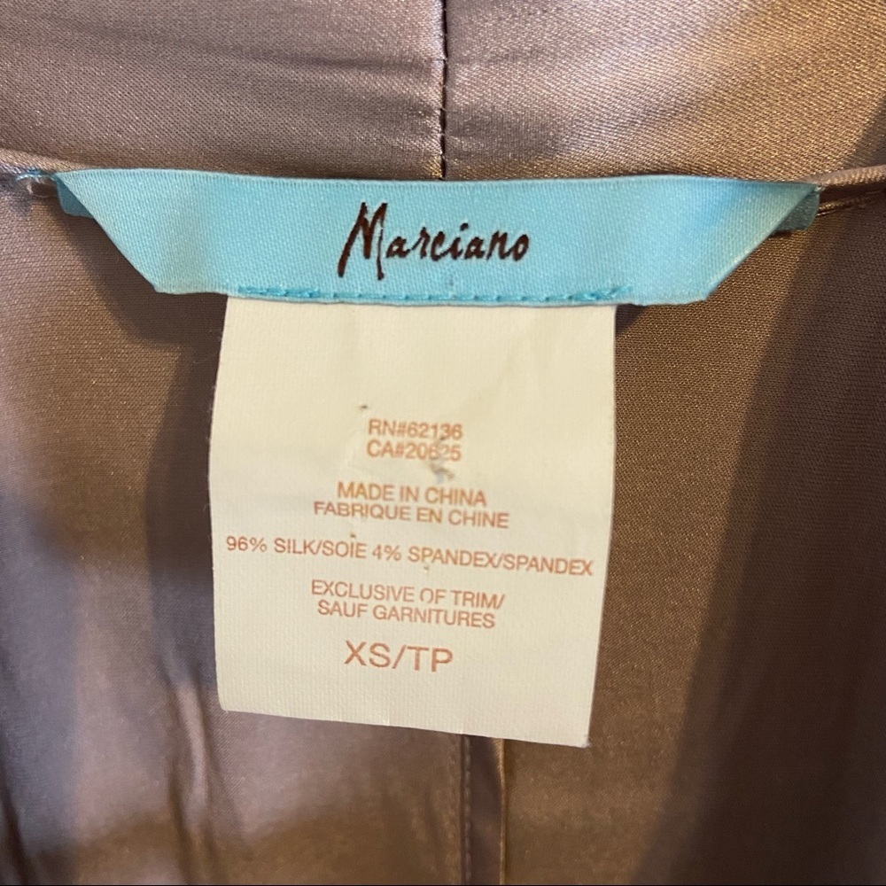 Marciano Open Front Silk Dress. Size XSmall. - Picture 2 of 4